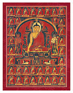 The Thirty-Five (35) Confession Buddhas - Buddha Shakyamuni - Fine Art Prints & Posters
