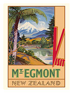 Mt. Egmont, New Zealand - Mount Taranaki - New Zealand Railways - c. 1930's - Fine Art Prints & Posters