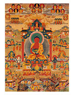 Amitabha in Sukhavati - Buddha of Boundless Light - Fine Art Prints & Posters