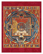 The Mandala of Guhyasamaja, Akshobhyavajra - Buddhist Tantric Deity - Giclée Art Prints & Posters