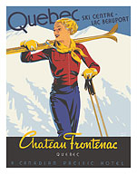 Québec - Château Frontenac - Ski Resort - Canadian Pacific Hotel - c. 1938 - Fine Art Prints & Posters
