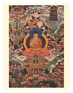 Buddha Shakyamuni - Wheel of Dharma Mudra (Dharmachakra) - Fine Art Prints & Posters