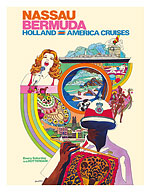 Nassau Bermuda - Holland America Cruises - S.S. Rotterdam - c. 1974 - Giclée Art Prints & Posters