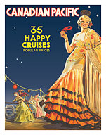 35 Happy Cruises - Canadian Pacific - c. 1935 - Giclée Art Prints & Posters