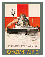 Duchess Steamships - Canadian Pacific - Neptune - c. 1929 - Giclée Art Prints & Posters