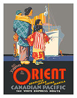 Go Empress to the Orient - Honolulu, Japan, China - Canadian Pacific - c. 1934 - Giclée Art Prints & Posters