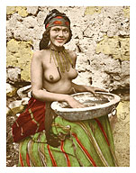 Exotic Young Moorish Girl with Tattoos - c. 1920's - Fine Art Prints & Posters