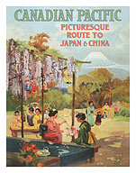 Route to Japan and China - Canadian Pacific - Giclée Art Prints & Posters