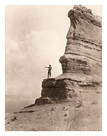 The Offering - Tewa Man on Black Mesa - San Ildefonso Pueblo, New Mexico - c. 1927 - Fine Art Prints & Posters