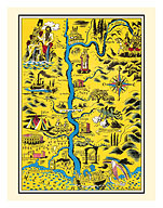 St. Maries de la Mer (Saintes-Maries-de-la-Mer) - Southern France - The Rhône River - c. 1938 - Fine Art Prints & Posters