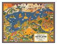 The Guide to Toyland - Children's Fairy Tales - c. 1940 - Giclée Art Prints & Posters