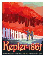Kepler-186f - Where the Grass is Always Redder on the Other Side - Fine Art Prints & Posters