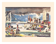 New York City - Brooklyn Bridge - Pan American World Airways - Fine Art Prints & Posters