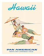 Hawaii - Hula Dancers - Pan American World Airways - c. 1956 - Fine Art Prints & Posters
