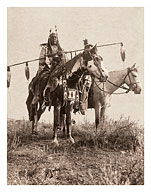 Village Criers on Horseback - Crow, North American Indians - c. 1908 - Fine Art Prints & Posters