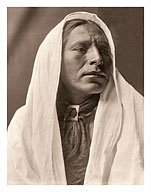 Portrait of Iahla “Willow” - Taos Pueblo - The North American Indians - c. 1905 - Fine Art Prints & Posters