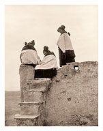 Three Hopi Women, New Mexico - The North American Indians - c. 1906 - Giclée Art Prints & Posters