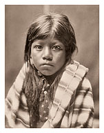 Ah Chee Lo - Portrait of a Child - The North American Indians - c. 1905 - Fine Art Prints & Posters