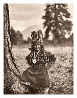 Flathead Childhood - Salish Native Boy - North American Indians - c. 1910's - Giclée Art Prints & Posters