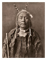 Eagle Child - Atsina Native Man - North American Indian - c. 1908 - Giclée Art Prints & Posters