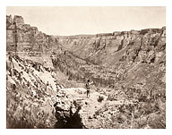 Crow Native Overlooking Black Cañon - North American Indians - c. 1905 - Giclée Art Prints & Posters