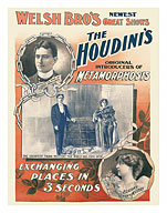The Houdini’s - Harry and Beatrice Houdini - Welsh Brothers Circus - c. 1894 - Giclée Art Prints & Posters