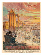 Rome - Trains for Italy - Paris-Lyon-Mediterrannee (PLM), French Railroad - Fine Art Prints & Posters