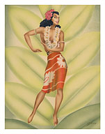 Graceful Dancer, Hawaiian Hula Dancer - Fine Art Prints & Posters