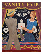 Vanity Fair - Magazine Cover October, 1930 - Carnival Shooting Gallery - Fine Art Prints & Posters