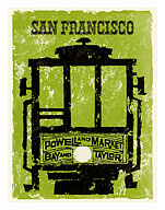 San Francisco - Powell & Market, Bay & Taylor Streets Cable Car Line - Fine Art Prints & Posters