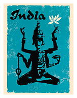 India - Four Arm Bodhisattva Holding Lotus Flower - Fine Art Prints & Posters