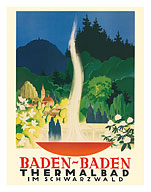 Baden-Baden, Germany - Thermal Baths (Thermalbad) - Black Forest (Schwarzwald) - c. 1937 - Fine Art Prints & Posters