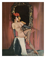Burlesque Beauty - Stocking Clad Showgirl c.1944 - Fine Art Prints & Posters