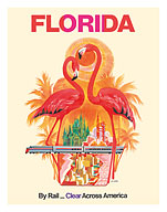 Florida - Walt Disney World - By Rail Clear Across America - c. 1970's - Fine Art Prints & Posters