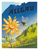 Allgäu, Germany - Kleinwalsertal, Austria - Bavarian Alps - c. 1950's - Fine Art Prints & Posters