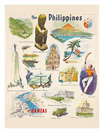 Philippines - Qantas Empire Airways (QEA) - c. 1962 - Fine Art Prints & Posters