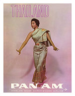 Thailand - Thai Dancer - Pan American World Airways - c. 1970's - Fine Art Prints & Posters