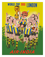 1966 World Cup London, England - Air India - Maharaja Soccer Player - Fine Art Prints & Posters