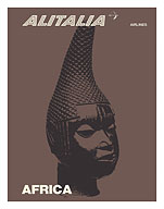 Africa - Alitalia Airlines - Tribal Dogon Statue - c. 1965 - Fine Art Prints & Posters