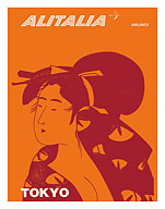 Tokyo Japan - Geisha - Alitalia Airlines - c. 1960's - Fine Art Prints & Posters