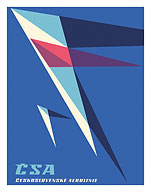 CSA Czechoslovak State Airlines - (ČSA - Československé Aerolinie) - c. 1950's - Fine Art Prints & Posters