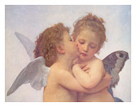 Cupid and Psyche (L'Amour et Psyche Enfants) - First Kiss - c. 1890 - Fine Art Prints & Posters