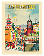 San Francisco, California - City Overview - c. 1960 - Giclée Art Prints & Posters