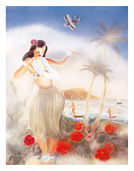 Hawaiian Hula Girl - Fine Art Prints & Posters