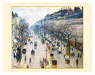 The Boulevard Montmartre on a Winter Morning - Paris France - c. 1897 - Fine Art Prints & Posters