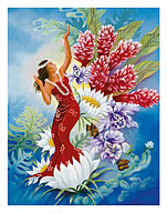 Spirit of Aloha, Hawaiian Hula Dancer - Fine Art Prints & Posters