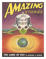 Amazing Stories December 1946 - The Land Of Kui by Richard S. Shaver - Fine Art Prints & Posters