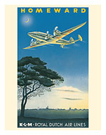 Homeward to Netherlands - KLM Royal Dutch Airlines - c. 1944 - Fine Art Prints & Posters
