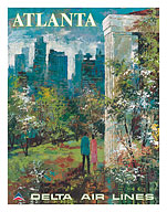 Atlanta, Georgia - Delta Air Lines - c. 1970's - Fine Art Prints & Posters