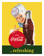Drink Coca Cola - Refreshing - c. 1950's - Fine Art Prints & Posters